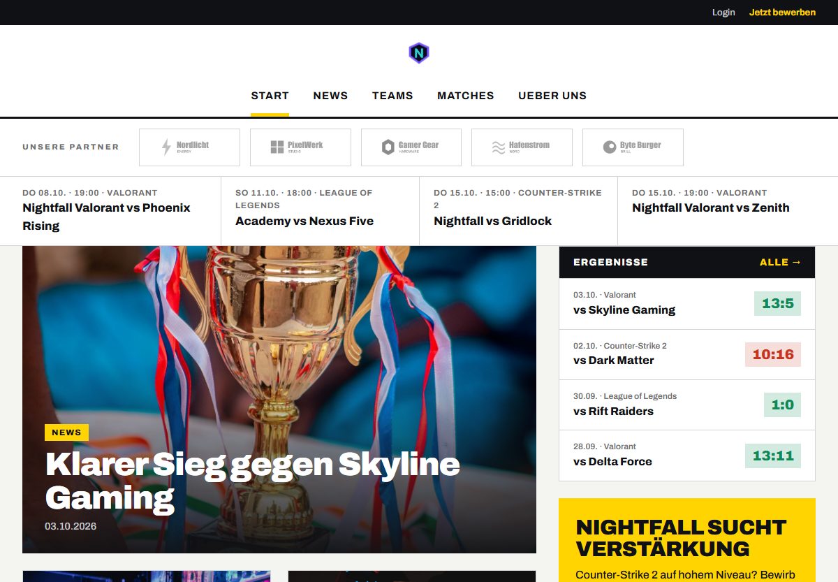 Startseite im Design Magazin mit Beispieldaten