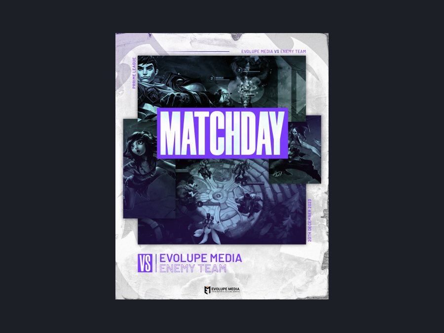 Matchday-Poster – Collage Violett
