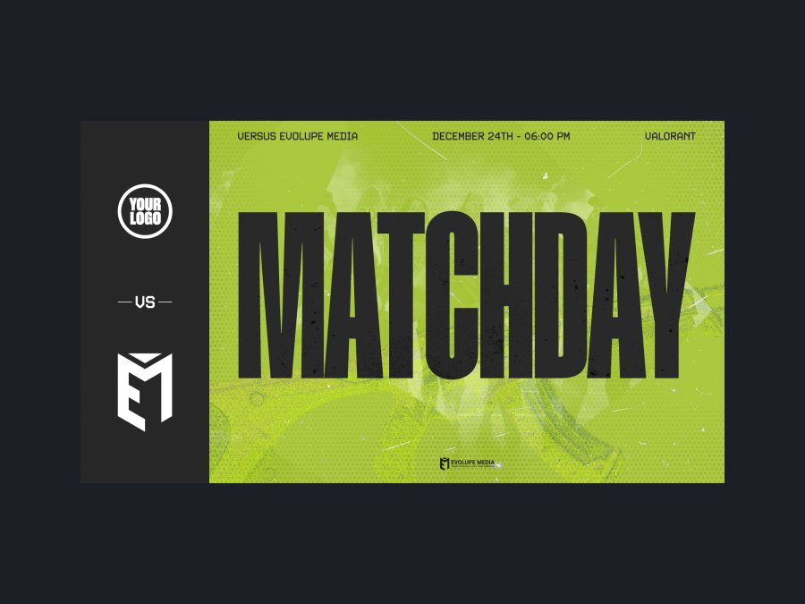 Matchday-Banner – Minimal Lime-Grün