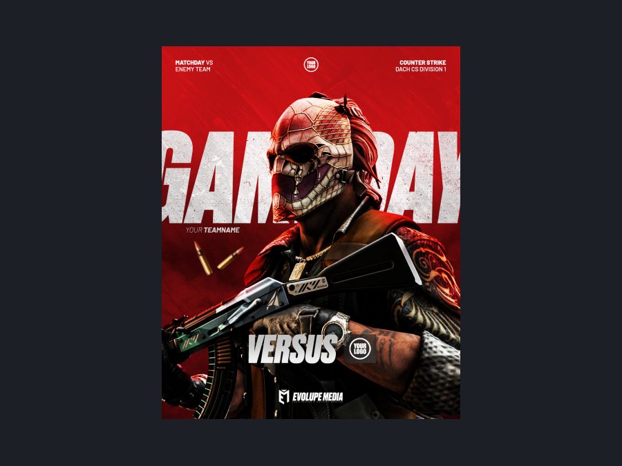 Gameday-Poster – Counter-Strike Rot